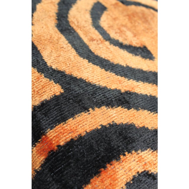 2020s Contemporary Tiger Print Silk Velvet Handmade Pillow For Sale - Image 5 of 11