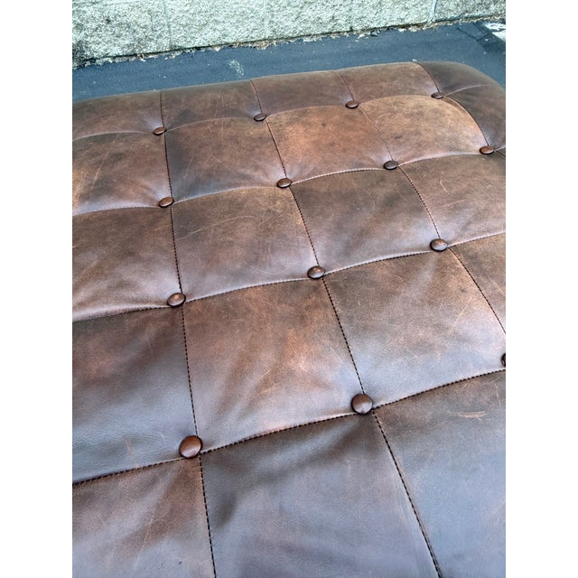 Lee Industries Lee Industries Tufted Square Cocktail Ottoman For Sale - Image 4 of 12