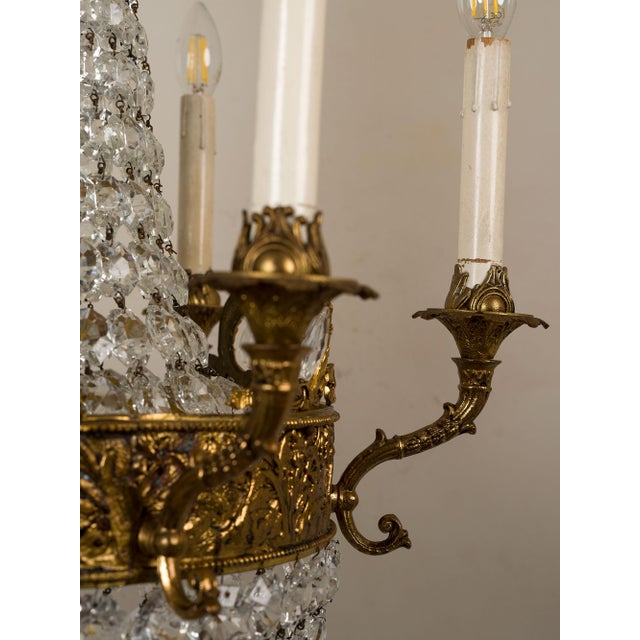 Empire Style Hot Air Balloon 6-Light Chandelier, 1960s For Sale - Image 10 of 14