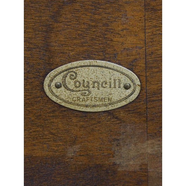 Councill Fixed Tray Flame Mahogany Inlaid Cocktail Coffee Table For Sale - Image 15 of 15