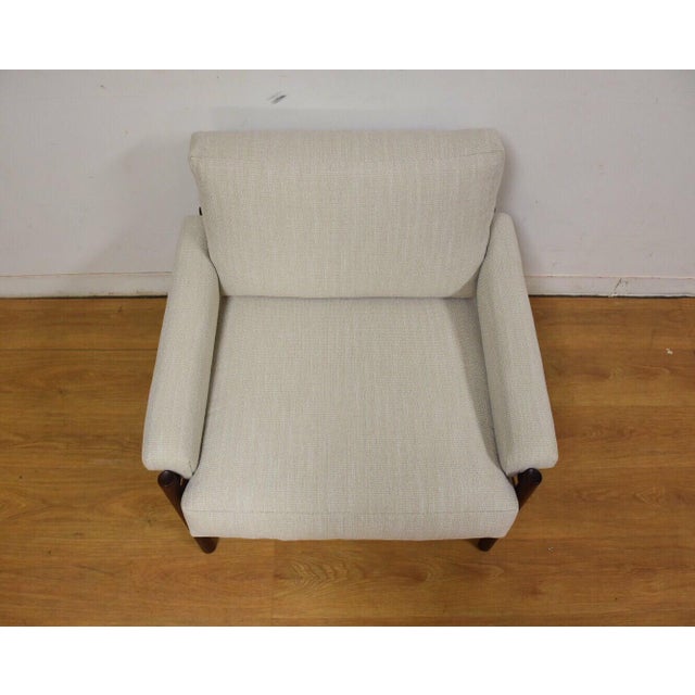 Kofod Larsen for Selig White Lounge Chair | Chairish