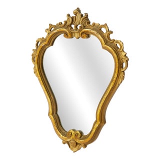 Vintage Pure Gold Mirror, 1950s For Sale