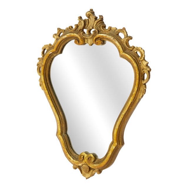 Vintage Pure Gold Mirror, 1950s For Sale