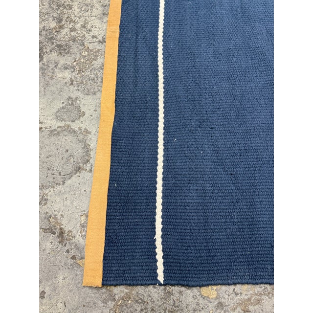 Blue 7ft 7in × 10ft 1 in Serena & Lily Signature Cotton Dhurrie Rug For Sale - Image 8 of 12