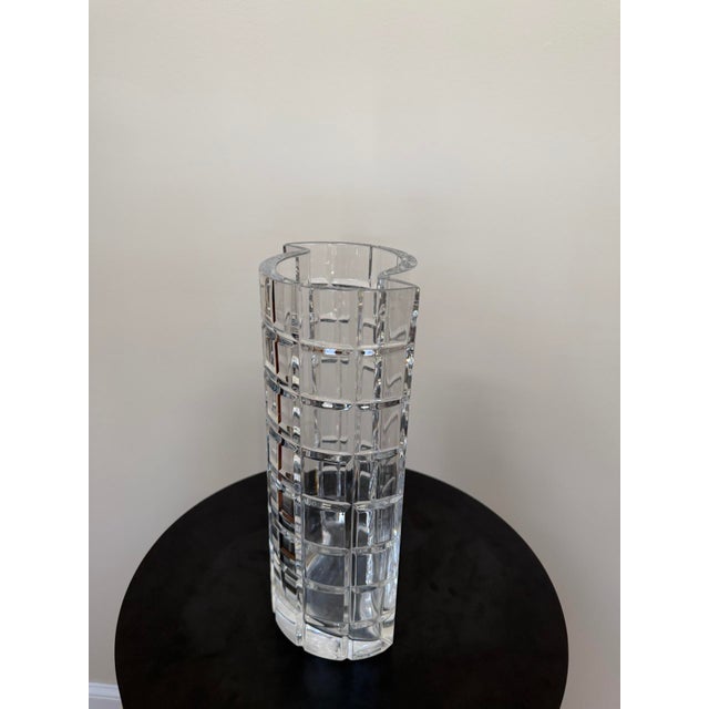 Transparent 1980s Tiffany & Co Cut Crystal Vase For Sale - Image 8 of 14