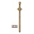 Vintage 9 In. Brass Plated Steel Surface Door Bolt For Sale