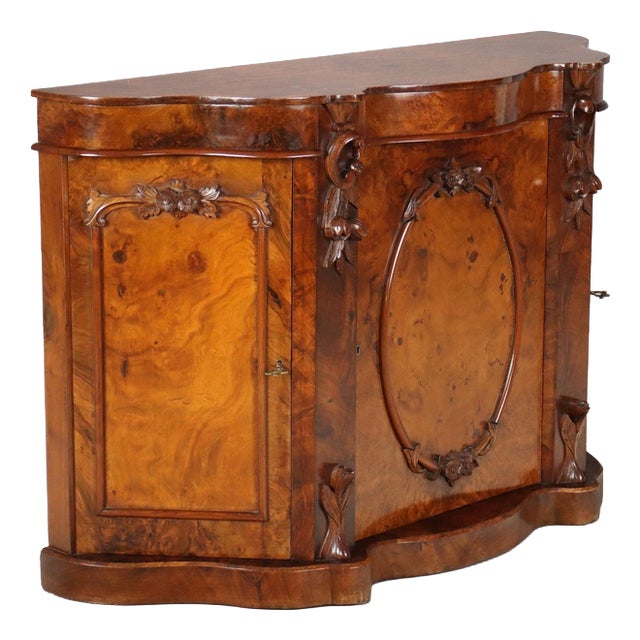 Louis Philippe Credenza in Walnut For Sale