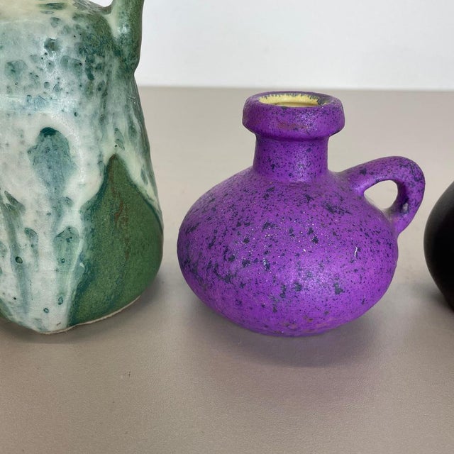 Multicolor Ceramic Pottery Vases attributed to Otto Keramik, Germany, 1970s, Set of 5 For Sale - Image 11 of 18