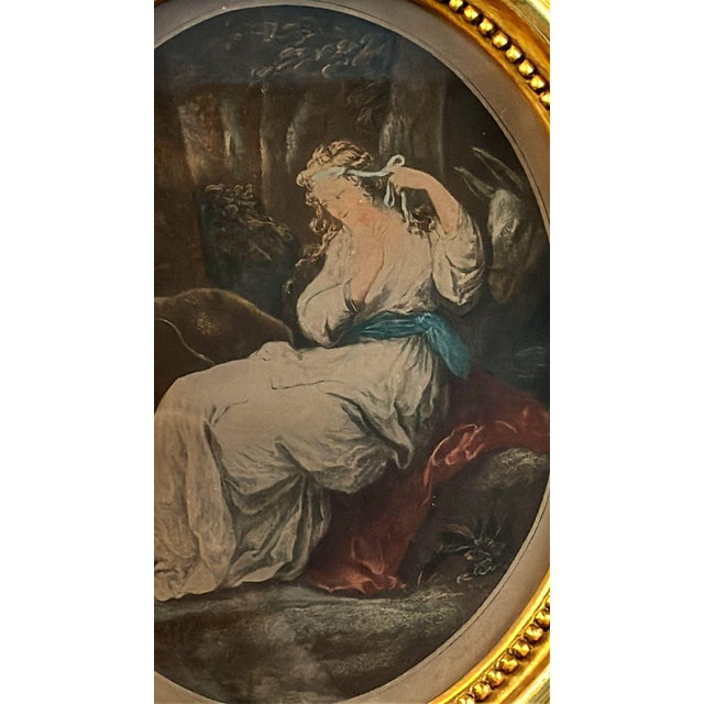 Mid 20th Century Thomas Burke After Angelika Kauffman Pair Oval Engravings in Gilt French Frames For Sale - Image 16 of 18