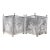 Pair of Neoclassical Metal Planters, Grey Patina, Wreath Motif For Sale