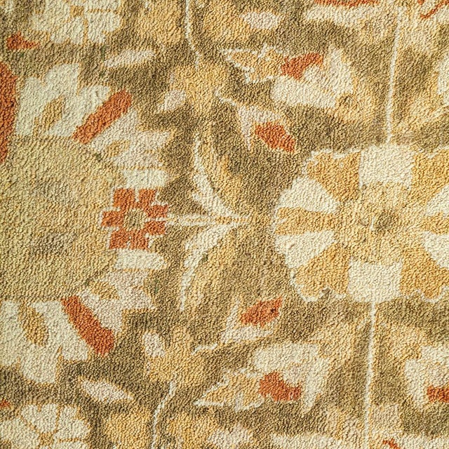 Traditional Mogul Collection Hand-Knotted Area Rug - Ivory 9' 3" x 12' 2" For Sale - Image 3 of 4