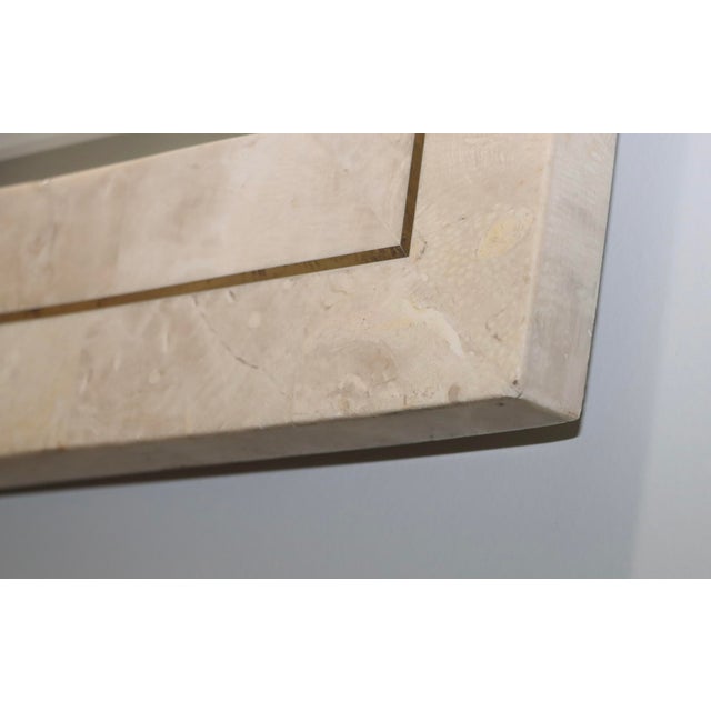 1990's Tessellated Stone Arched Wall Mirrro For Sale - Image 9 of 16