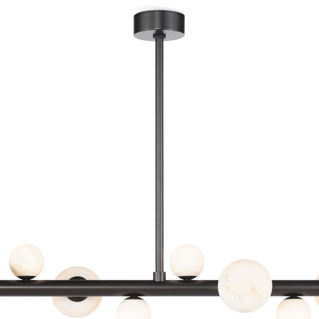 Contemporary Regina Andrew Styx Alabaster Orbs Chandelier, Oil Rubbed Bronze For Sale - Image 3 of 7