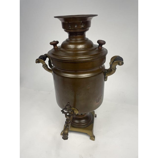 Antique Brass and Copper Samovar Garanti Semaver, Istanbul For Sale - Image 15 of 16