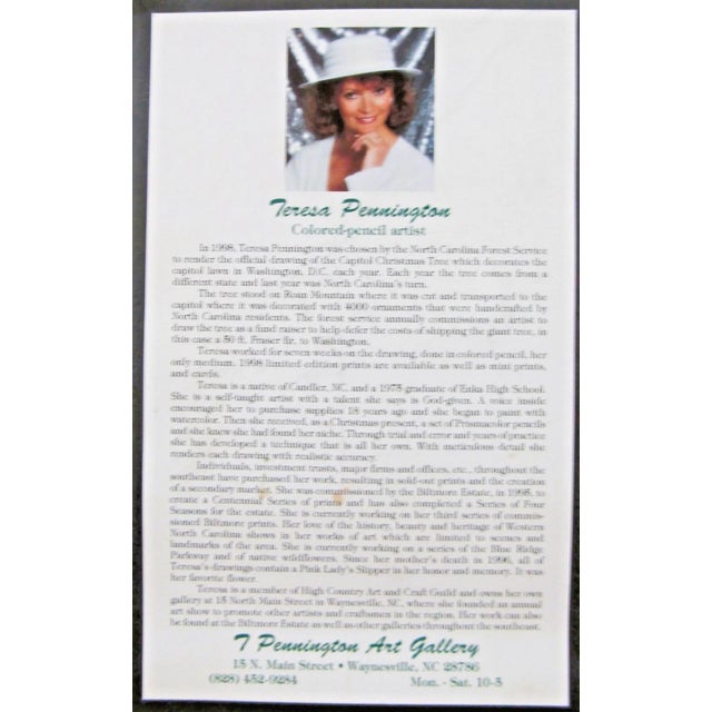 1990s Teresa Pennington Two Botanical Giclee Prints Framed For Sale In Miami - Image 6 of 6