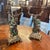 Early 19th Century Antique Fo Dog Candleholders in Majolica and Bronze, 1800, Set of 2 For Sale - Image 5 of 15