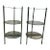 1930s Machine Age Art Deco Aluminum Triple Tier Tables - A Pair For Sale