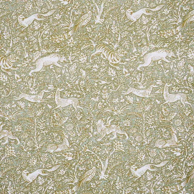 2020s Schumacher Khan'S Park Fabric In Sage For Sale - Image 5 of 5