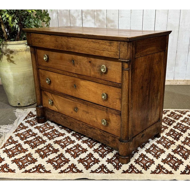 19th Century Empire Cherry Wood Chest of Drawers For Sale - Image 17 of 18