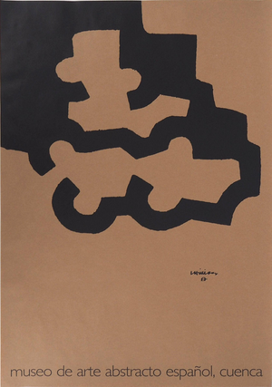 Abstraction Noire Poster after Eduardo Chillida