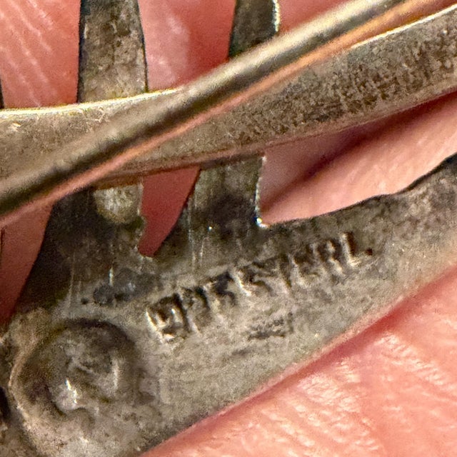 Taxco Sterling Silver Abstract Fish Pin Amethyst Stone Eye Sigi Pineda For Sale - Image 15 of 17