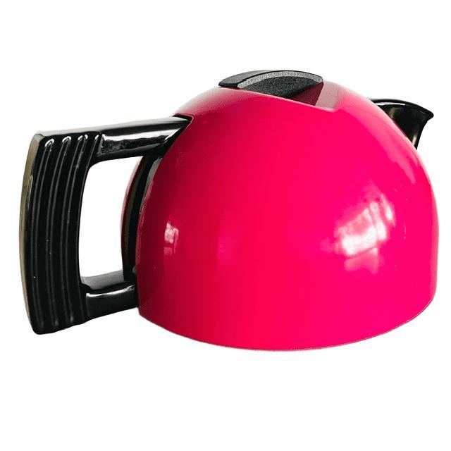 1980s Vintage Teapot in Black and Fuchsia Pink, 1980s For Sale - Image 5 of 7