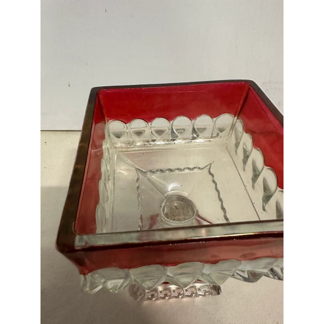 1970s 1970s Glass Candy Pedestal Dish For Sale - Image 5 of 6