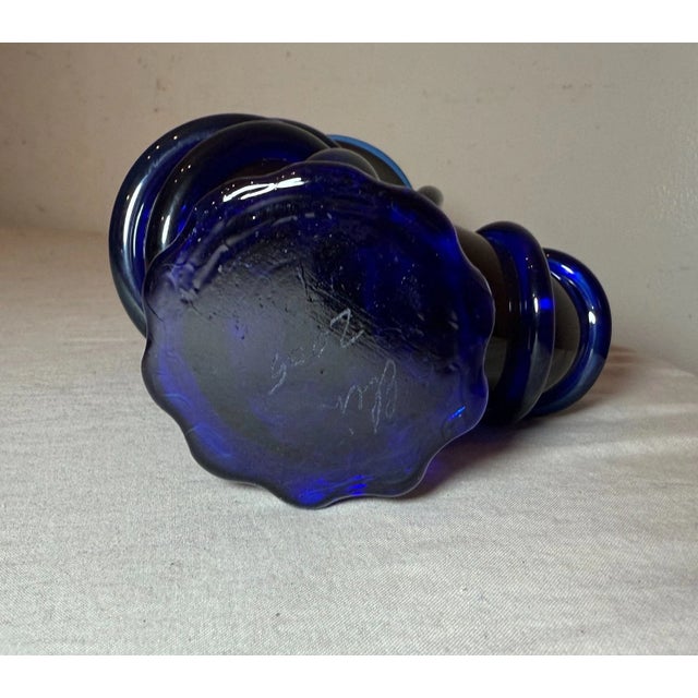 2004 Velin Isaksson Hand Blown Studio Art Glass Cornucopia Vase Sculpture Statue For Sale - Image 12 of 12