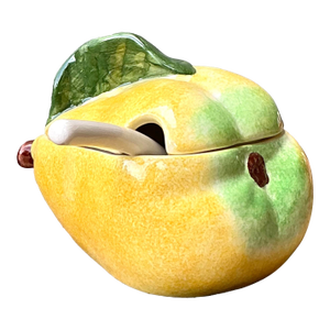 Vintage Italian Pear Sugar Bowl