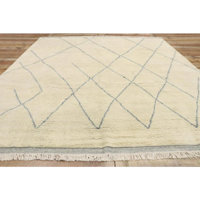 Beige Organic Modern Moroccan Rug - 09'05 X 10'03 For Sale - Image 8 of 10