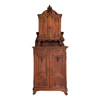 Pipe Baroque Top-Fronted Buffet Cabinet in Oak For Sale