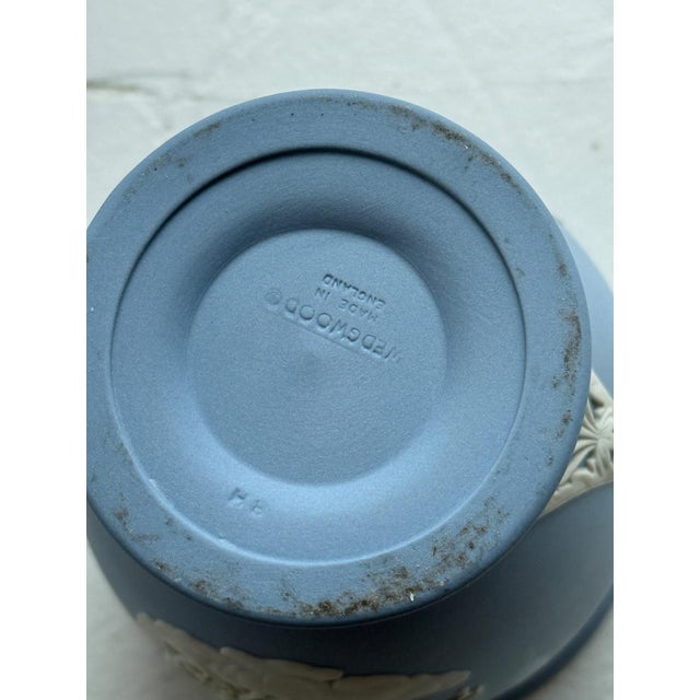 Vintage Wedgwood Pale Blue Jasperware Posey Pot Vase For Sale - Image 9 of 9