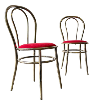 Bistro Chairs with Upholstery, Set of 2