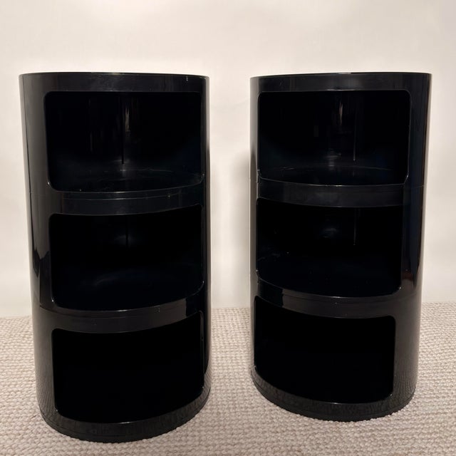 A matching pair of iconic Componibili storage units designed by Anna Castelli Ferrieri for Kartell, Italy. Anna Castelli...