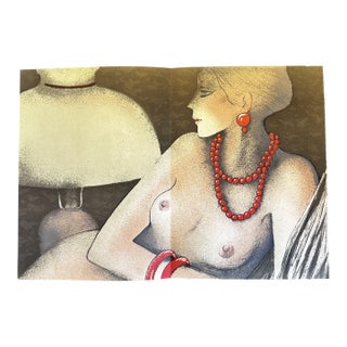 1970s Jean-Pierre Cassigneul - Original Lithographo - Les Bijoux (The Jewels) For Sale