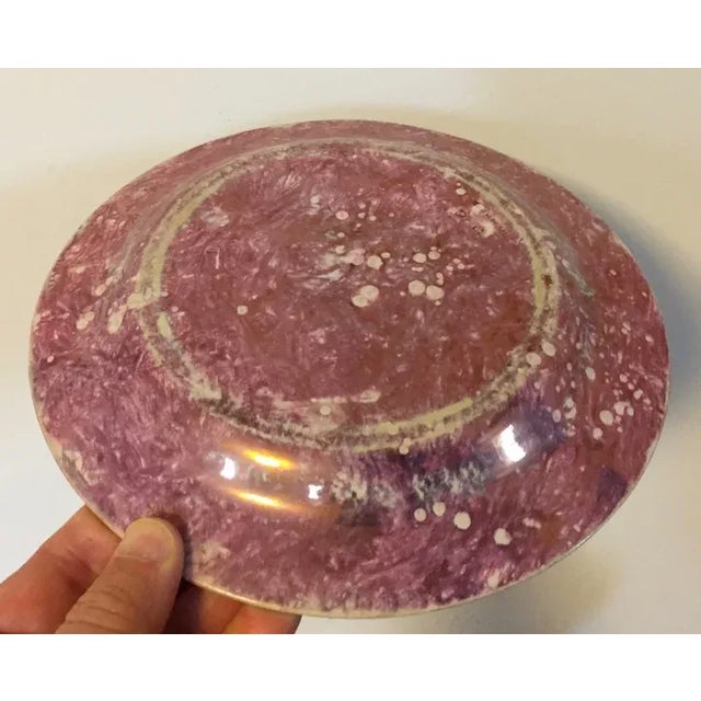 Early 19th Century 1810 Antique English Wedgwood Creamware Pink Moonlight Luster Plate For Sale - Image 5 of 11