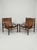 Brown Vintage Leather Safari Chairs, 1960s, Set of 2 For Sale - Image 8 of 8
