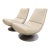 Mid Century Swivel Lounge Chair Set For Sale