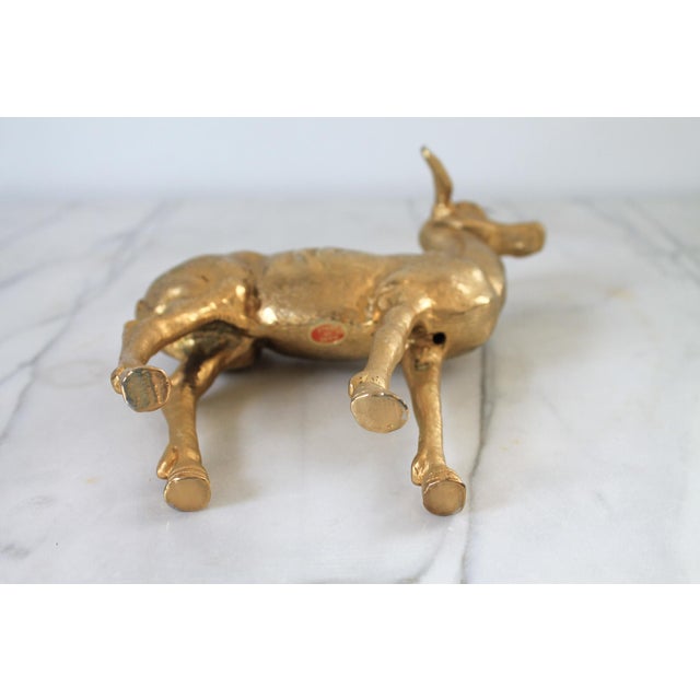 Brass Vintage Italian Brass Deer Figurine For Sale - Image 8 of 13
