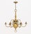 Metal Dutch Style Six Branch Brass Chandelier, 20th Century For Sale - Image 7 of 8
