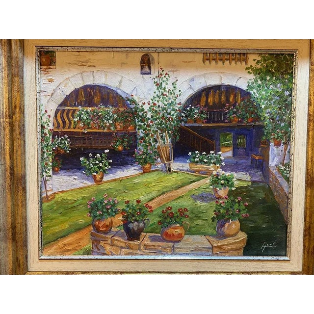 Avel, Patio de Vielha, 2023, Oil on Canvas, Framed For Sale - Image 7 of 7