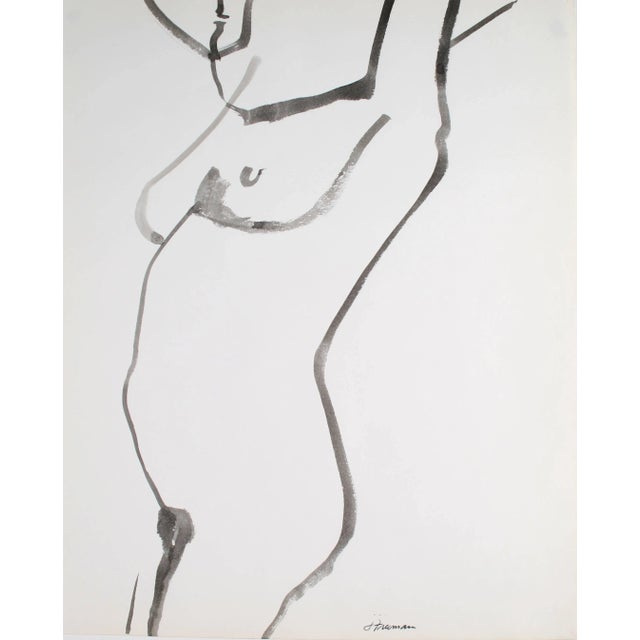 Jack Freeman Minimalist Figure Study in Ink, 1976 1976 For Sale