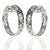 18k White gold inside/out hoop earrings with 8.07 carats of pave set round brilliant diamonds, 30.24 grams