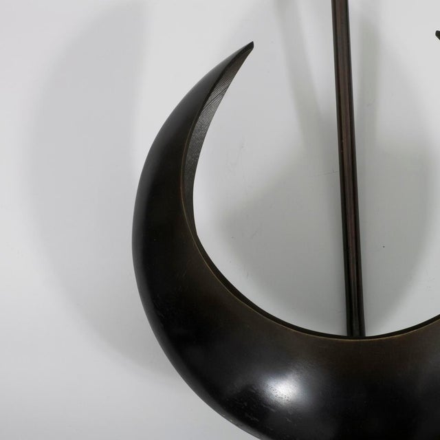 Pair of Vintage Crescent Moon Wall Sconces by Marbro For Sale - Image 9 of 10