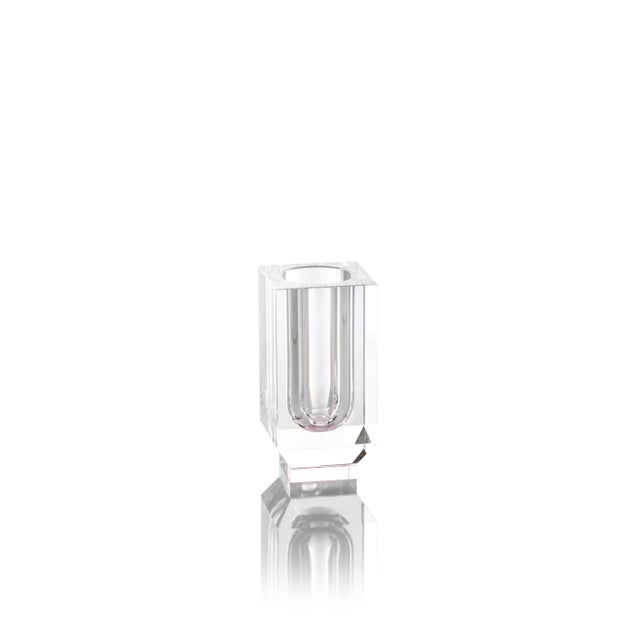Carrissa Crystal Glass Vase For Sale - Image 4 of 4