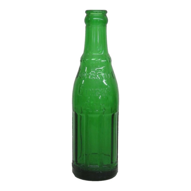 Emerald Green Boone Rock Glass Bottle For Sale