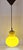 Vintage Ceiling Lamp with Yellow Glass Shade on Chrome-Plated Metal Mount, 1970s For Sale - Image 4 of 8