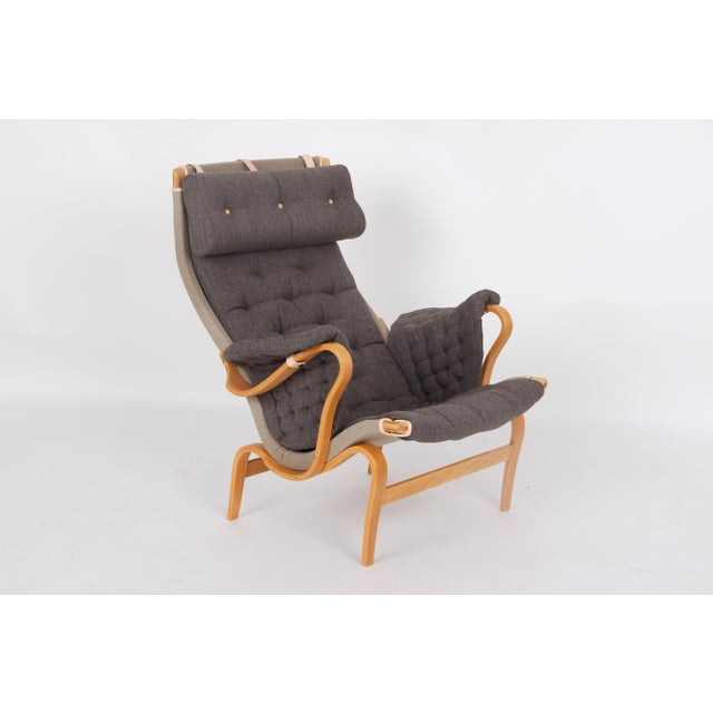 Pernilla 69 Chair with New Kvadrat Wool Fabric by Bruno Mathsson for Dux For Sale - Image 6 of 10