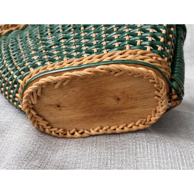 Vintage French Wicker Wine Bottle Holder For Sale - Image 14 of 14