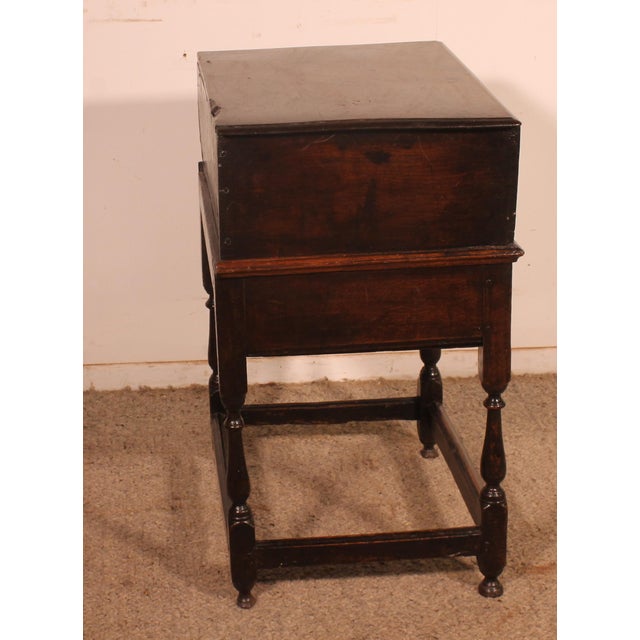 17th Century Oak Bible Chest For Sale - Image 6 of 12